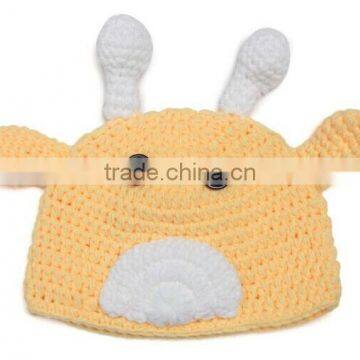 Hand Made Cartoon Animal Winter Knitted Baby Crochet Hat photo-2