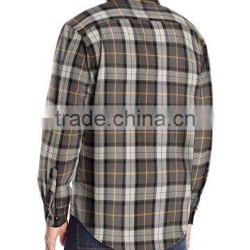 Factory OEM Customize Slim Fit Button Down Plaid Dress Shirt for Men photo-6