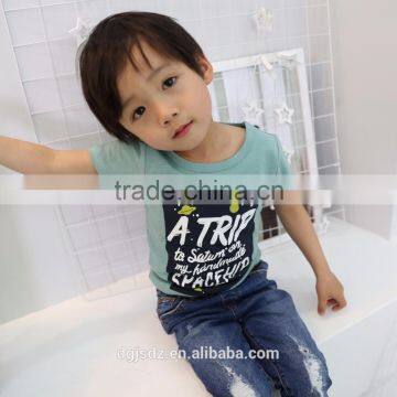 promotional cotton summer kids wear slim fit t shirt for wholesale