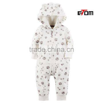 1526 OEM Baby clothes newborn boys 100% cotton print baby hat jumpsuit long sleeve Infants clothing& Toddlers baby onesie