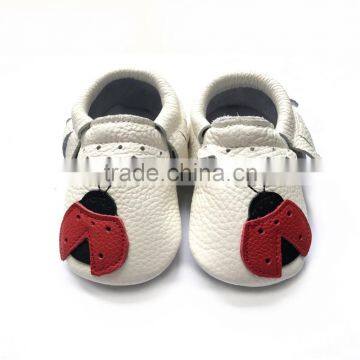 New Arrival Leather Rubber Sole Baby Moccasins photo-2