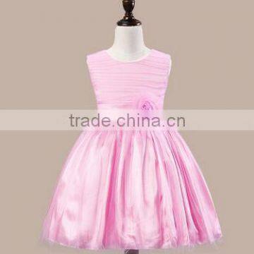 Wholesale European Kids Wear 2015 Spring Red Flower Girl Dress Sewing Patterns photo-3