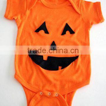 Children's Halloween orange pumpkin patterned new born baby fashion design boys clothing