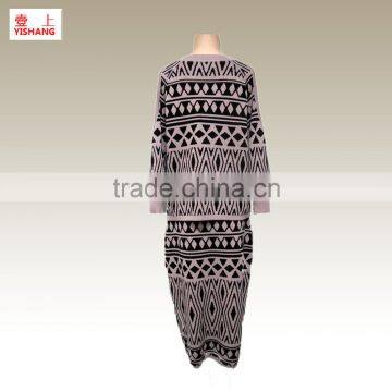 Jacquard Sweater Set 80%Viscose 20%Polyester Fashion Dress photo-2