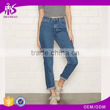 2017 Guangzhou Shandao Clothing Manufacturer Wholesale Autumn Female Latest Design Jeans Pants