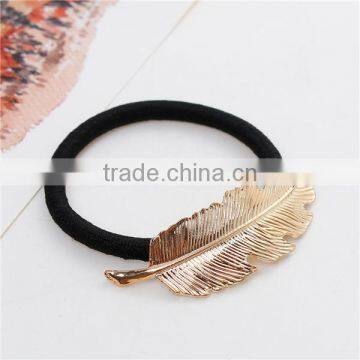 Copper Hair Ties Leaf Gold Plated Fancy Hair Accessories