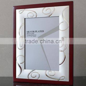 High Quanlity Assorted Design Silver Plated Metal Photo Frame Trophy for Wooden Base photo-4