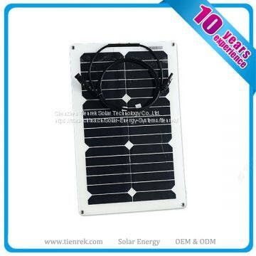 Sunpower 20W 12V flexible solar panel for boats car Rv kits