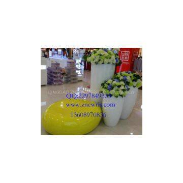 GRP white flower pot set