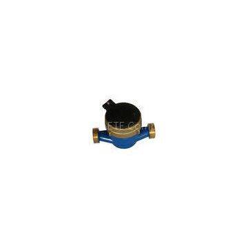 1.6 Mpa Blue Small Residential Vane Wheel Water Meter , Dry Dial Magnet Drive