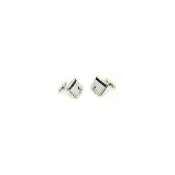 White Stainless Steel Circular arc Wedding Cufflinks For Men\'s Dress Shirts