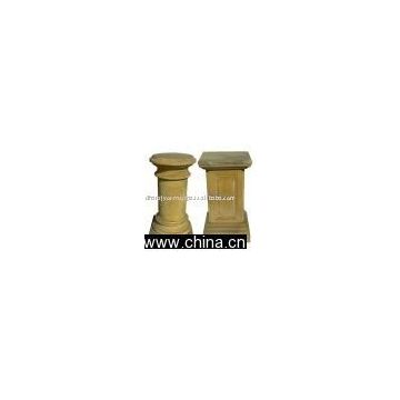 Hand Carved Yellow Colors Sandstone Pillars  (271)