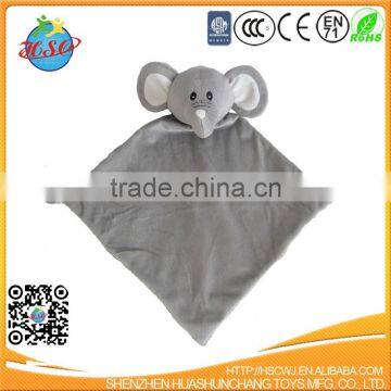 Wholesale Grey Elephant Baby Doudou Comforter Blanket Animal Toy