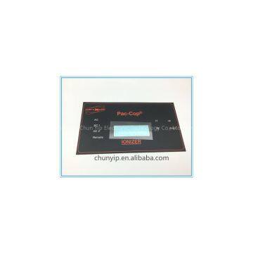 membrane remote control panel with window