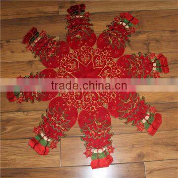 octagon christmas embroidered tablecloth