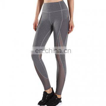 OEM women's yoga wear mesh insert fitness leggings wholesale sport leggings