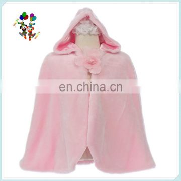 Pageant Formal Party Fancy Dress Pink Girl Faux Fur Cape HPC-0535