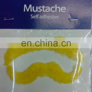 MUS-0413A Moustache Fake moustache Yellow party moustache
