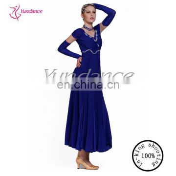 M-13 Fashion and elegant With Gloves Royal Blue Dresses For Women