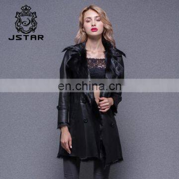 Latest fashion design real sheepskin leather double face jacket