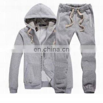 China Supplier 2016 Custom Hoodie Plus Thick Velvet Sports Men Suit Sweater+Pants (3 colors)