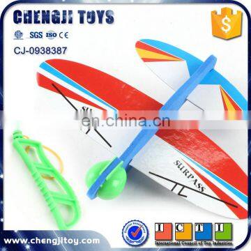 Promotional cheap EVA foam flying glider kids slingshot toy plane