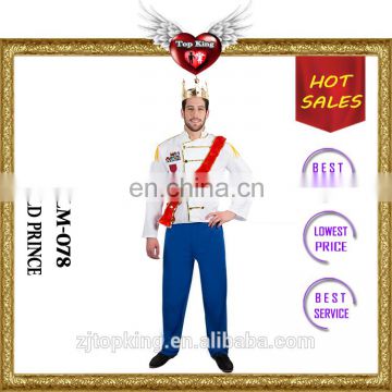 Male Festival Cosplay Costume Gold Prince Costumes for Christmas