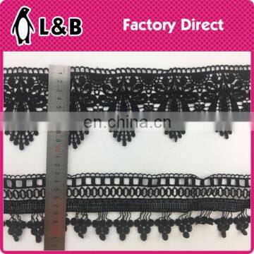 Black High Quality Embroidery Polyester Lace photo-5
