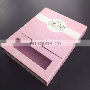 cute design hair extansion custom wig box packaging