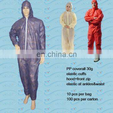 hot selling disposable nonwoven PP coverall