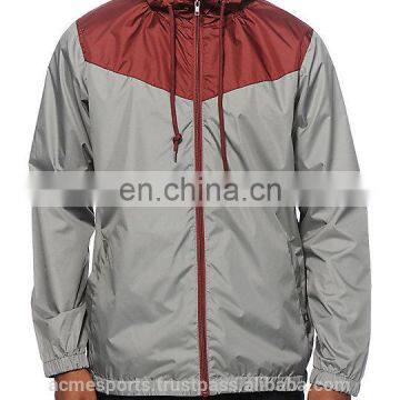 Wind Breaker Jacket - Fashion men custom two toned print classic fit windbreaker jacket