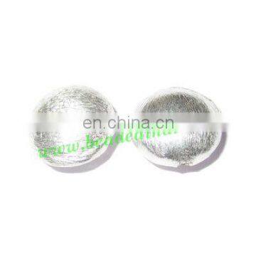 Silver Plated Brushed Beads, Size: 14x9mm, Weight: 1.82 Grams. BMSPBR091
