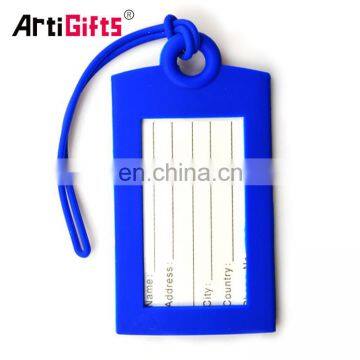 Silicone blank luggage tag