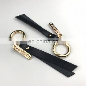Hot Selling Black PU Custom Logo Key Chain photo-5