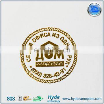 Customized Electroplate Gold Metal Stickers With 3m Glue photo-6