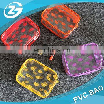 New Design Fashion Sexy Lipper Zipper Top Girls Make up Cosmetic Printed PVC Bag photo-4