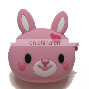 Kawaii Fashion Coin Purse Lovely Cartoon Rabbit Pouch Women Girls Small Wallet Soft Silicone Coin Bag photo-5