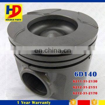 Piston 6211-31-2130 6212-31-2151 6212-31-2170 For 6D140 Diesel Engine Piston