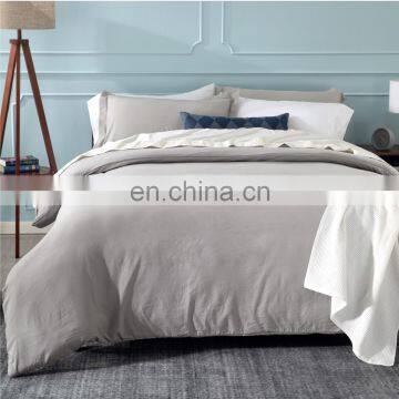 America Black Friday Sale Home Textile Manufacturer Plain Washed Microfiber Queen Blue Grey Bedding Cover Set photo-5