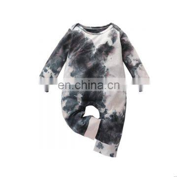 Posh Baby Ribbed Tiedye Jumpsuit Long Sleeve Bodysuit Tie Dye Romper photo-6