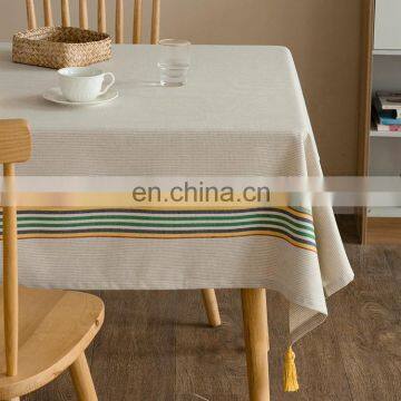 Wholesale Cheap Polyester and Cotton Table Cover Tablecloth Home Decoration