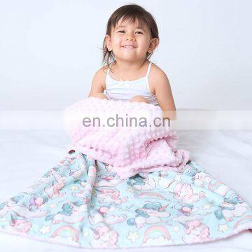 Premium Soft Plush Lightweight Unicorn Pink Minky Dot Toddler Baby Newborn Blanket 30"x40" for Girls photo-4