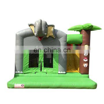 Inflatable Jungle Elephant Bounce House Jumping Bouncer Castle Slide