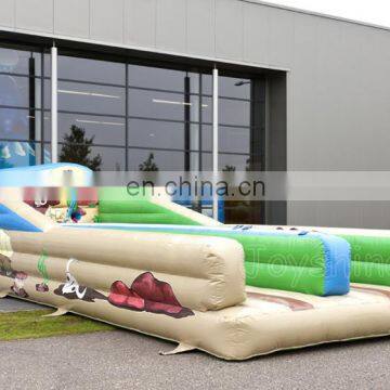 Western Theme Inflatable Bungee Run Wipeout Sport Game For Sale