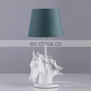 White horse statue resin animal shape home decor modern desk lights for children