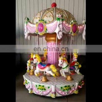 Mini carousel horse ride amusement park equipment for promotion