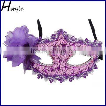 2016 OEM PVC Funny Party Mask With Flower MJA175