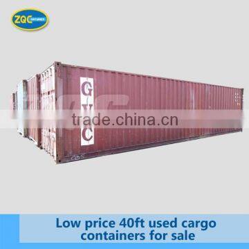 Low price 40ft used cargo containers for sale