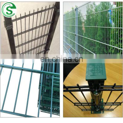 Factory cheap ornamental double wire mesh high security 656 fence