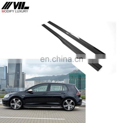 Golf7 MK7 R Carbon Fiber Side Skirt Extension for Volkswagen VW Golf VII MK7 R R-Line